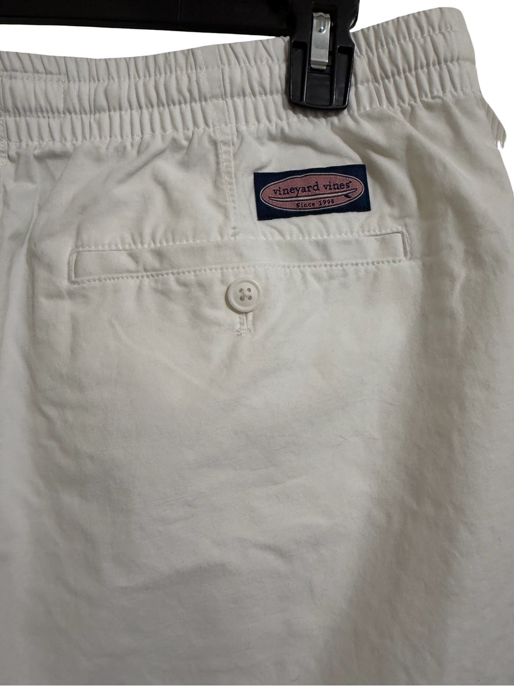 Vineyard Vines Women’s White Surfside Pull-On Shorts Sz Large NWT - Picture 3 of 4